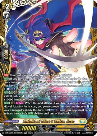 Knight of Starry Skies, Zero (FFR) (DZ-SS15/FFR11EN) - DZ-SS15: The Legendary Vanguards