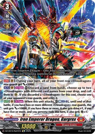 Iron Emperor Dragon, Gargrex (DZ-SS15/Re01EN) - DZ-SS15: The Legendary Vanguards