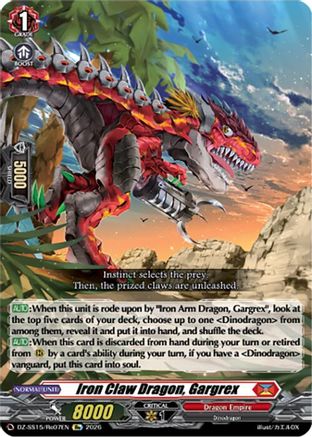 Iron Claw Dragon, Gargrex (DZ-SS15/Re07EN) - DZ-SS15: The Legendary Vanguards
