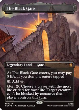 The Black Gate (Borderless) (HOC-047) - The Hobbit: Eternal-Legal Foil