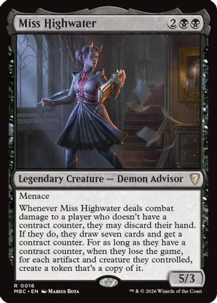 Miss Highwater (-016) - Mystery Booster Commander Edition