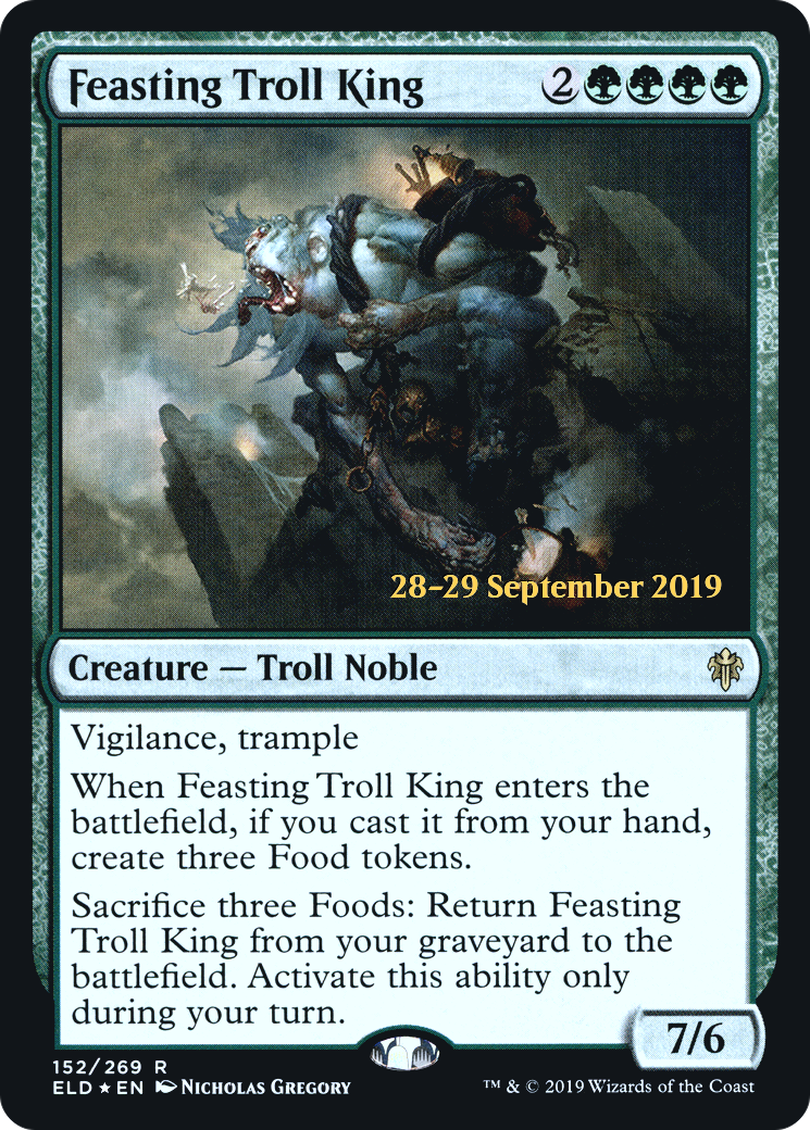 Feasting Troll King (PRE-152) - Throne of Eldraine Promos Foil