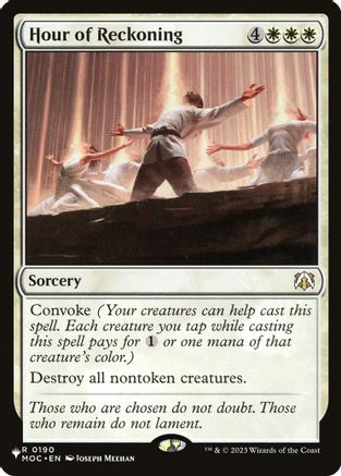 Hour of Reckoning (MOC) (LIST-190) - The List Reprints