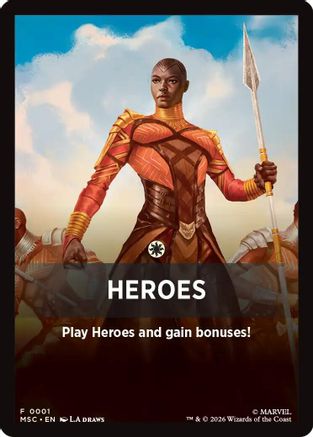 Heroes Theme Card (MSC-001) - Commander: Marvel Super Heroes