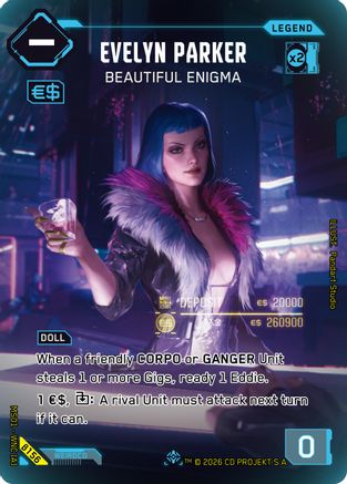 Evelyn Parker - Beautiful Enigma (ILegend) (B156) - Welcome to Night City  Beta Foil