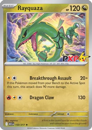 Rayquaza 153/217  - Holofoil Miscellaneous Cards & Products - Rare