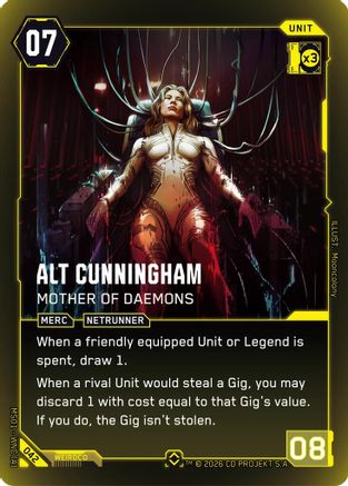 Alt Cunningham - Mother of Daemons (Rare) (042) - Welcome to Night City  Retail Foil
