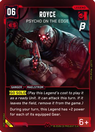Royce - Psycho on the Edge (002) - PreRelease Beta Foil