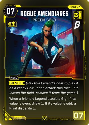 Rogue Amendiares - Preem Solo (005) - PreRelease Beta Foil