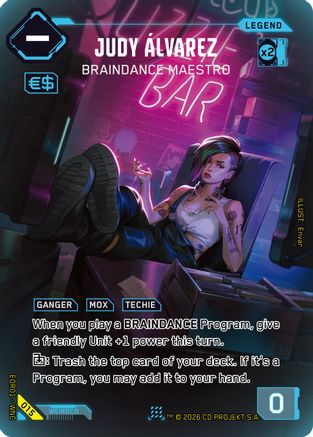 Judy Alvarez - Braindance Maestro (015) - Edgerunner Open Season 1 Foil