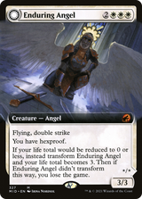 Enduring Angel (Extended Art) (MID-327) - Innistrad: Midnight Hunt: (Extended Art, Double Faced Transform) Foil