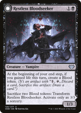 Restless Bloodseeker (VOW-128) - Innistrad: Crimson Vow: (Double Faced Transform) Foil
