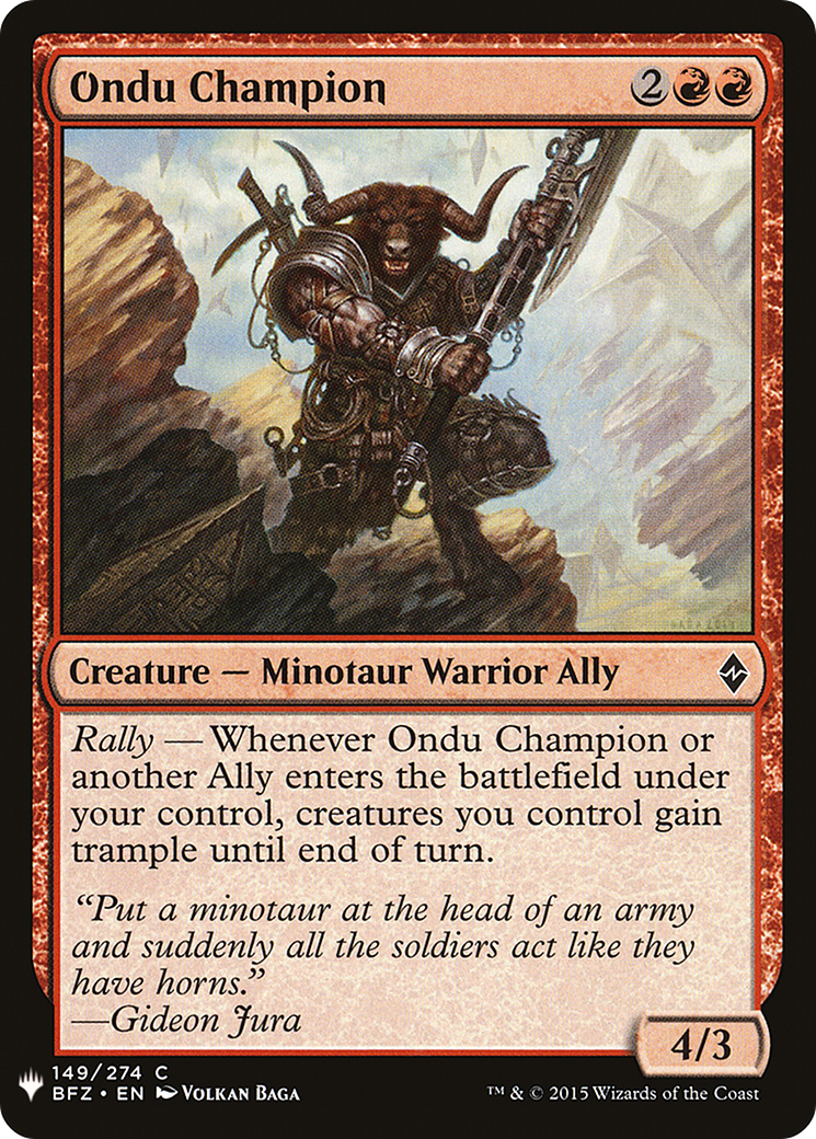 Ondu Champion [LIST - 149]