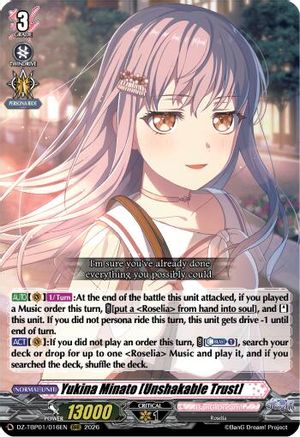Yukina Minato [Unshakable Trust] (DZ-TBP01/016EN) - DZ-TBP01: BanG Dream! Girls Band Party!