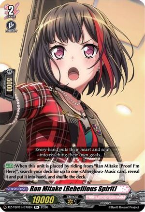 Ran Mitake [Rebellious Spirit] (DZ-TBP01/070EN) - DZ-TBP01: BanG Dream! Girls Band Party!