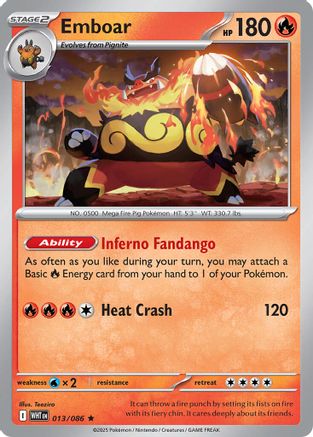 Emboar 013/086  Deck Exclusives - Rare
