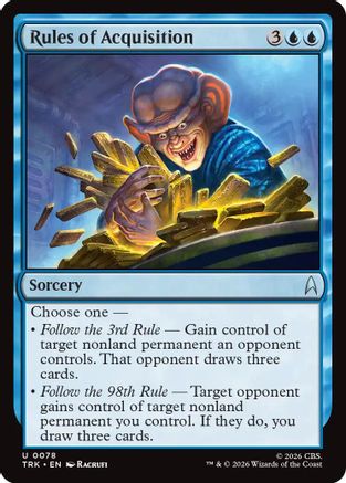 Rules of Acquisition (TRK-078) - Star Trek Foil