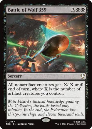 Battle of Wolf 359 (Surge Foil) (TRC-057) - Commander: Star Trek Foil