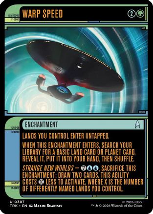 Warp Speed (Showcase) (TRK-387) - Star Trek Foil