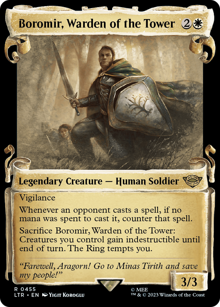 Boromir, Warden of the Tower (Showcase Scrolls) [LTR - 455]