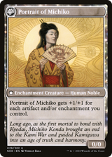 Michiko's Reign of Truth (NEO-029) - Kamigawa: Neon Dynasty: (fandfc, enchantment) Foil