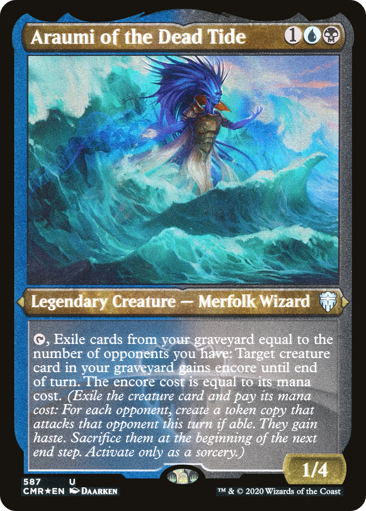 Araumi of the Dead Tide (Foil Etched) [CMR - 587]