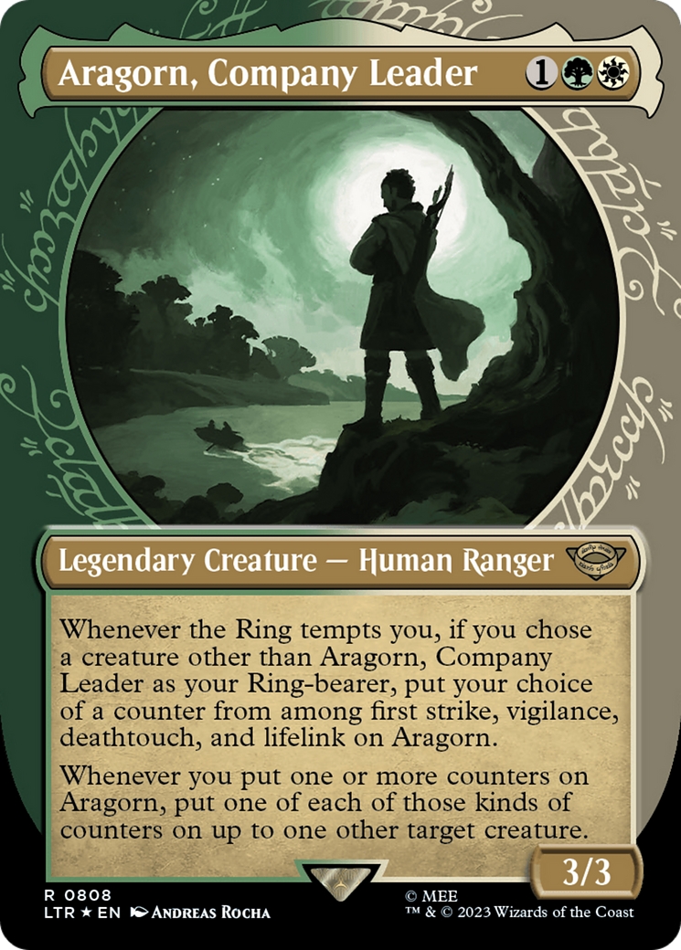 Aragorn, Company Leader (Showcase) (Surge Foil) [LTR - 808]