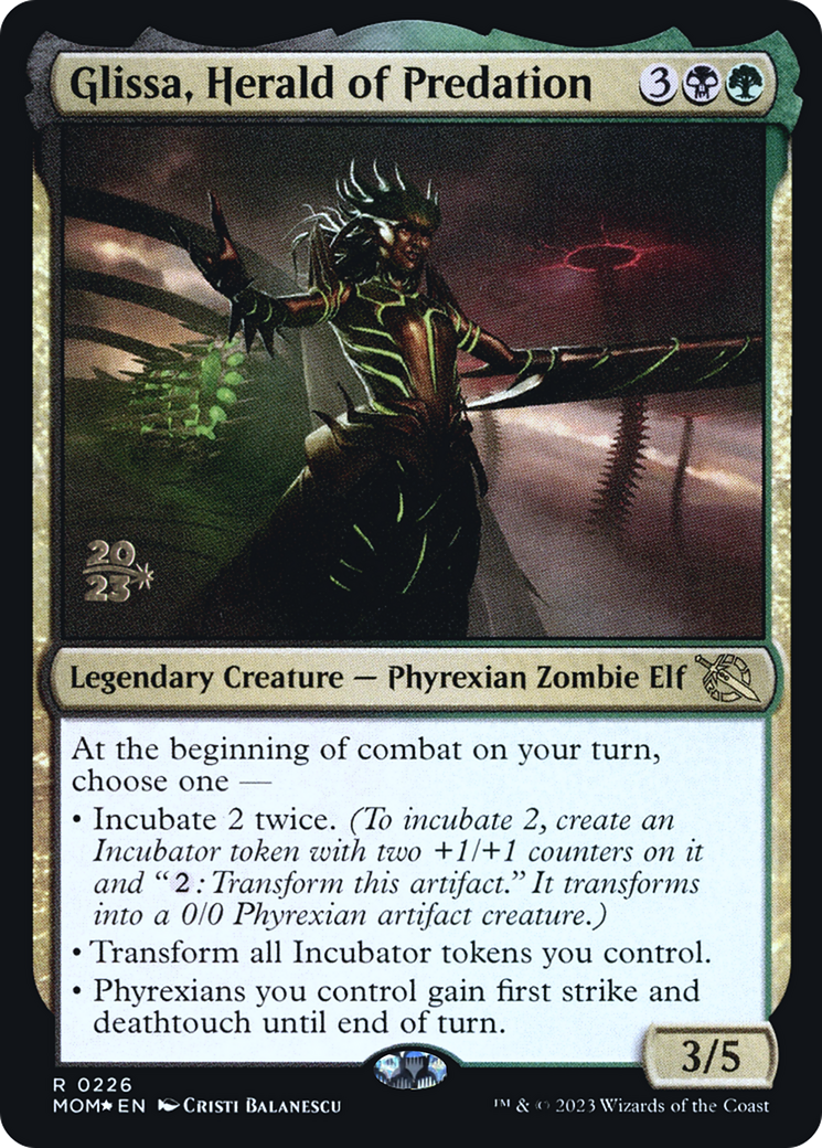 Glissa, Herald of Predation (PRE-226S) - March of the Machine Promos Foil