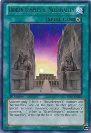 Hidden Temples of Necrovalley (LVAL-EN066) - Legacy of the Valiant 1st Edition