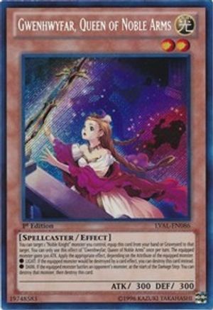 Gwenhwyfar, Queen of Noble Arms (LVAL-EN086) - Legacy of the Valiant 1st Edition