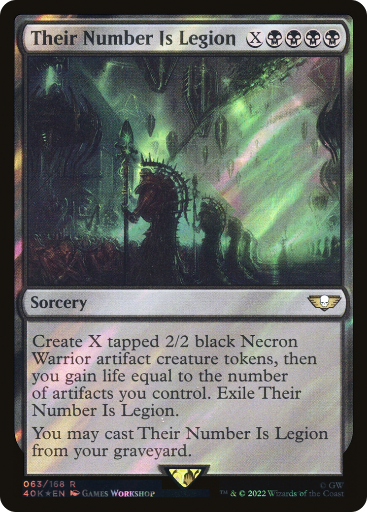 Their Number Is Legion (Surge Foil) (40K-63★) - Warhammer 40,000 Commander Foil