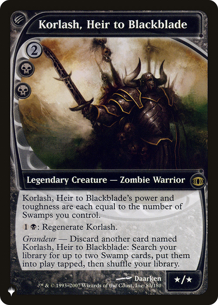 Korlash, Heir to Blackblade [LIST - 87/180]