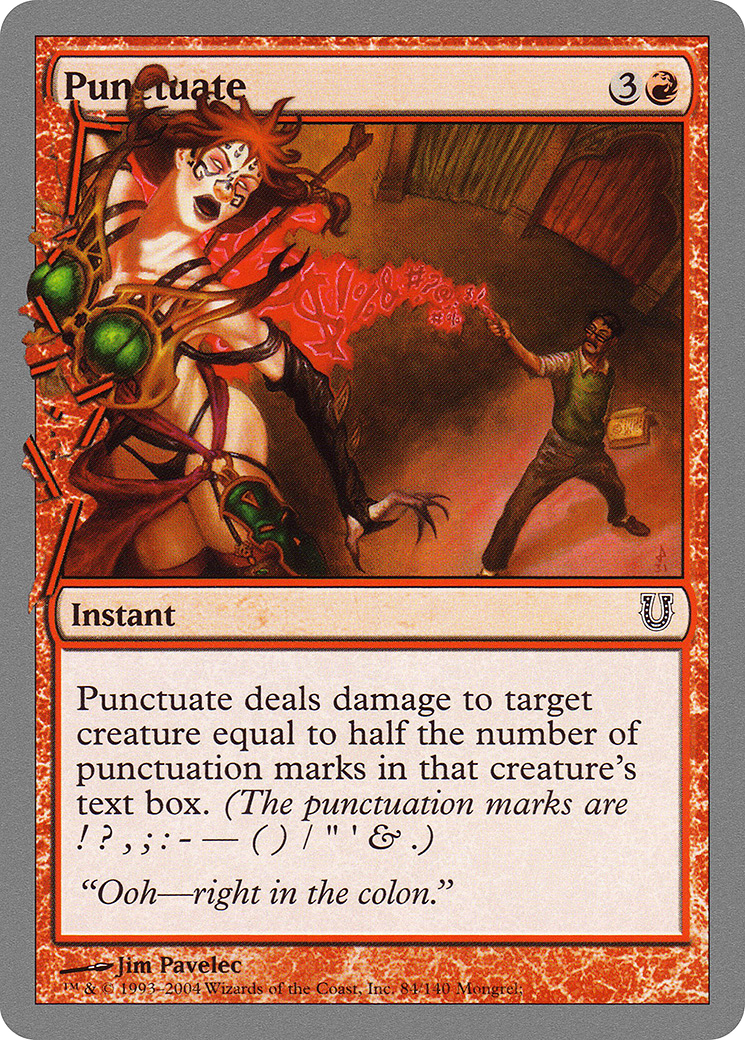 Punctuate [UNH - 84]