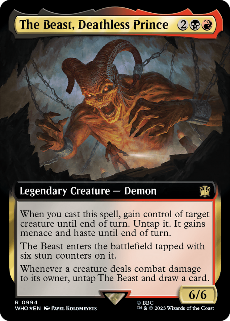The Beast, Deathless Prince (Extended Art) (Surge Foil) [WHO - 994]