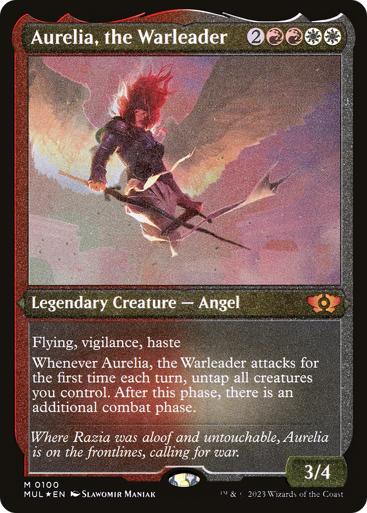 Aurelia, the Warleader (Foil Etched) [MUL - 100]