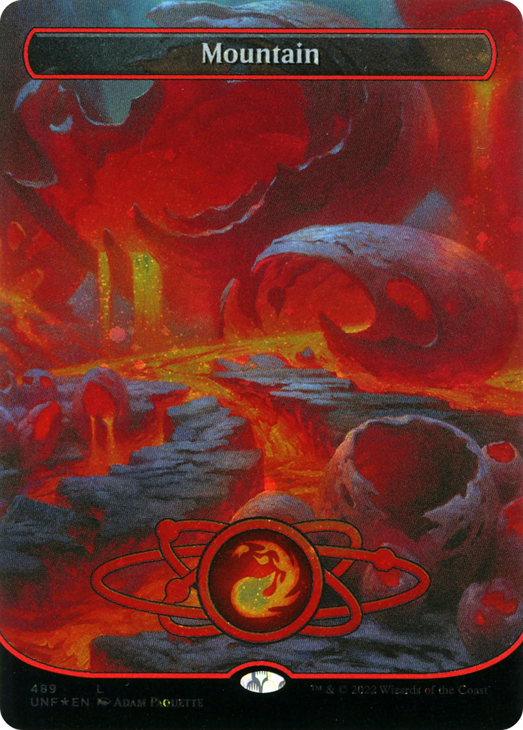 Mountain (489) (Borderless) (Galaxy Foil) [UNF - 489]