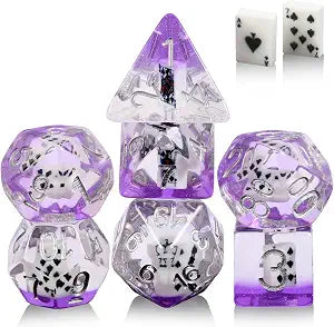 Resin Dice (7) - poker cards