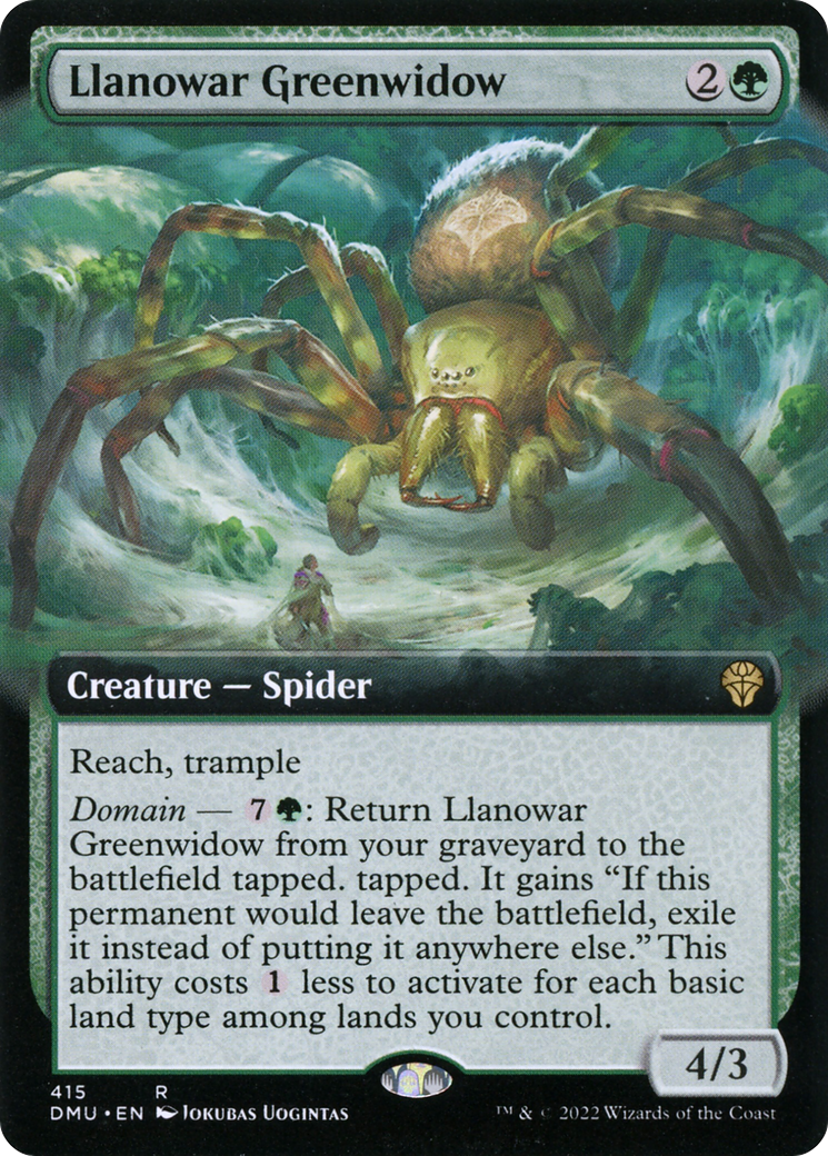 Llanowar Greenwidow (Extended Art) [DMU - 415]
