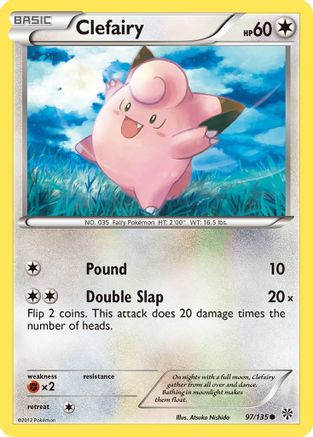 Clefairy 097  - Reverse Holofoil Plasma Storm - Common