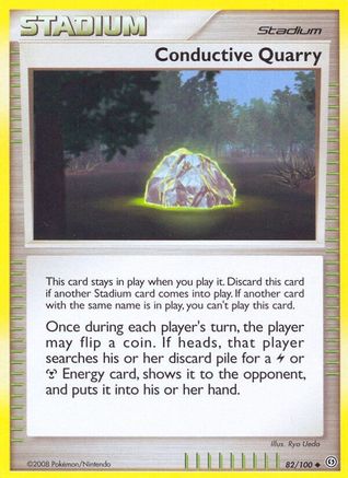 Conductive Quarry 082/100  - Reverse Holofoil Stormfront - Uncommon