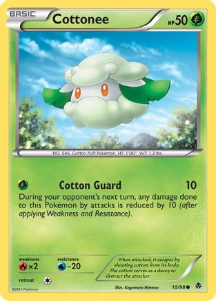 Cottonee (10) 010  - Reverse Holofoil Emerging Powers - Common