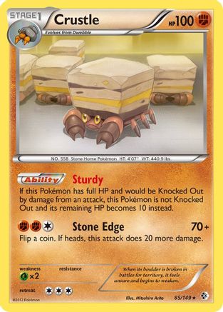 Crustle 085  - Holofoil Boundaries Crossed - Holo Rare