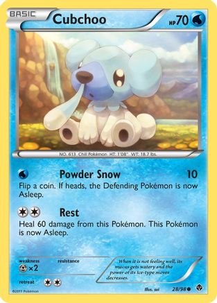 Cubchoo (28) 028  - Reverse Holofoil Emerging Powers - Common