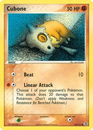 Cubone 060/112  - Reverse Holofoil FireRed & LeafGreen - Common