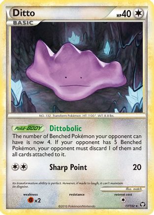 Ditto 017  - Reverse Holofoil Triumphant - Rare