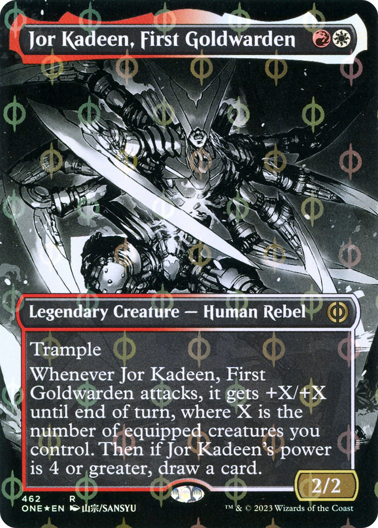 Jor Kadeen, First Goldwarden (Borderless) (Step-and-Compleat Foil) [ONE - 462]