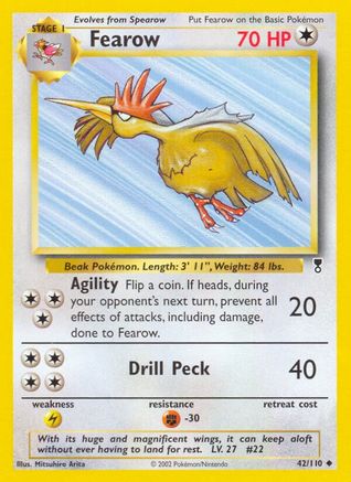Fearow 042  - Reverse Holofoil Legendary Collection - Uncommon