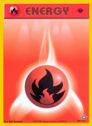 Fire Energy 107/111  - 1st Edition Neo Genesis - Common