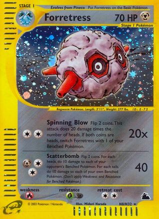 Forretress (H8) 0H8  - Holofoil Skyridge - Holo Rare