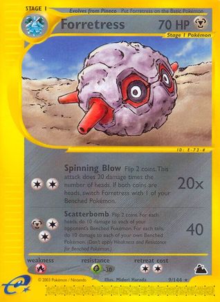 Forretress (9) 009  - Reverse Holofoil Skyridge - Rare